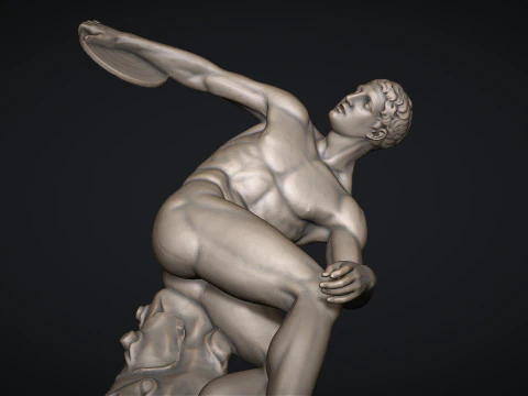 The Discobolus of Myron 3D Print Model