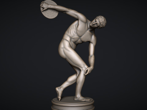 The Discobolus of Myron Statue 3D 打印模型