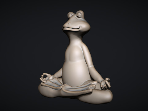 Meditating Frog Modelo de impresión 3D