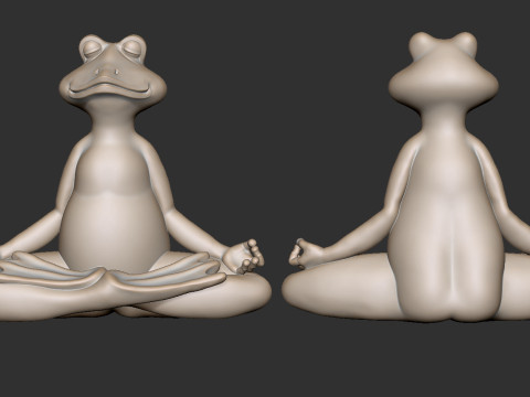 Meditating Frog Modelo de impresión 3D