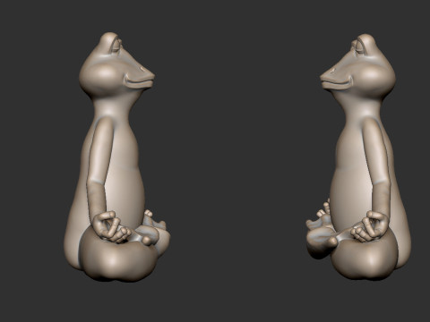 Meditating Frog Modelo de impresión 3D