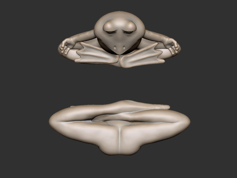 Meditating Frog Modelo de impresión 3D