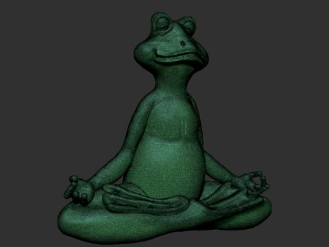 Meditating Frog 3D Print Model
