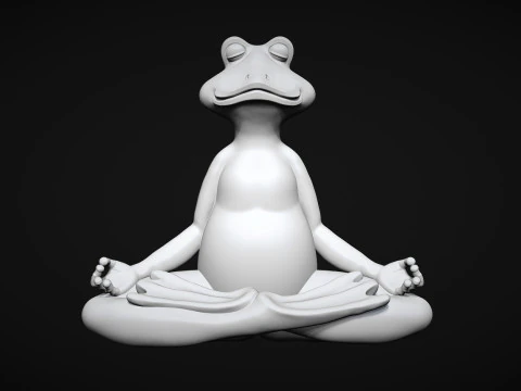 Meditating Frog 3D Print Model