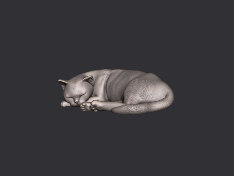Sleeping Cat 3D Принт Модель