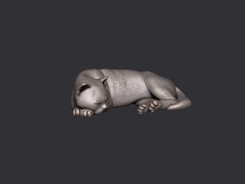 Sleeping Cat 3D Принт Модель