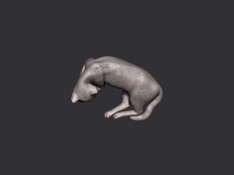 Sleeping Cat 3D Print Model