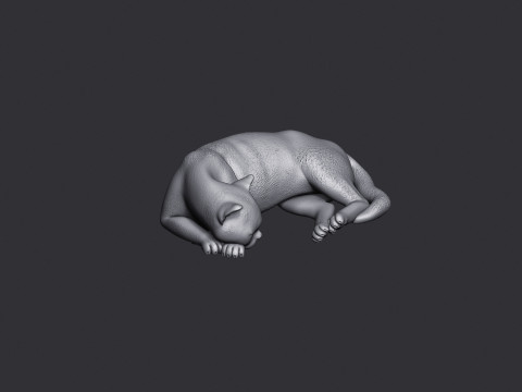 Sleeping Cat 3D Принт Модель