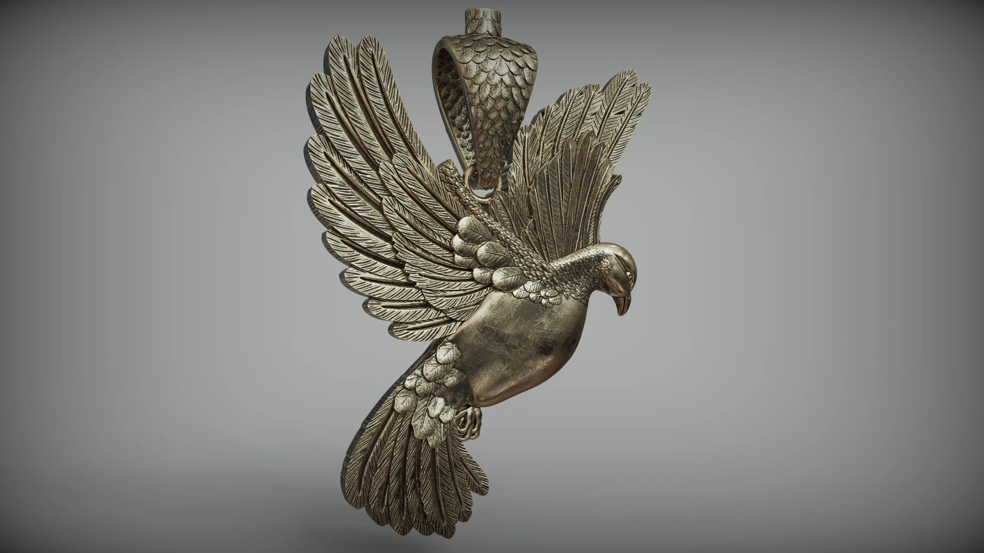 Pigeon pendant 3D Print Model .c4d .max .obj .3ds .fbx .stl .blend 