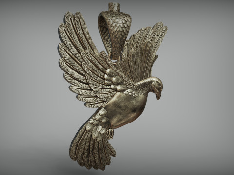 Pigeon pendant 3Dプリントモデル