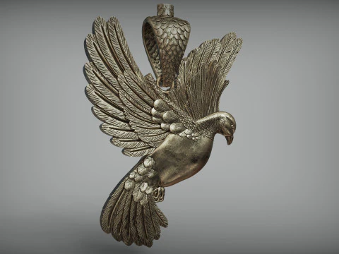 비둘기 펜던트 3D 프린트 모델