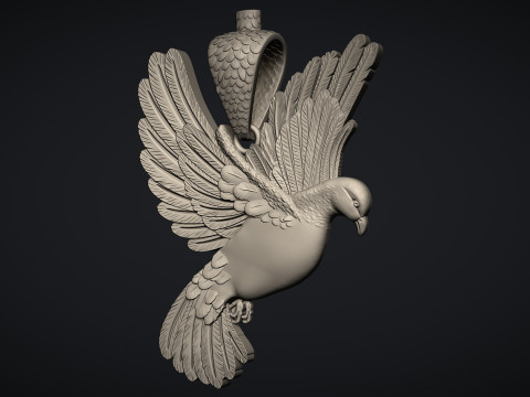 Pigeon pendant 3D Print Model