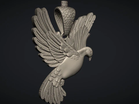 Pigeon pendant 3D Print Model
