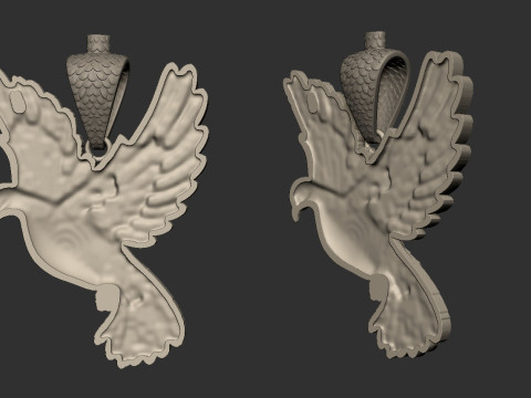 Pigeon pendant 3D Print Model