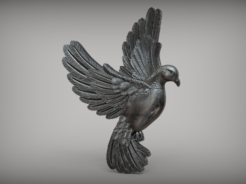 Pigeon Bas Relief Modello di stampa 3D