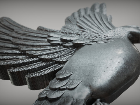 Pigeon Bas Relief Modello di stampa 3D