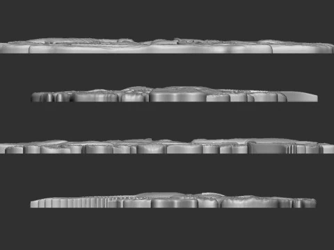 Geese on lake bas relief 3D Print Model