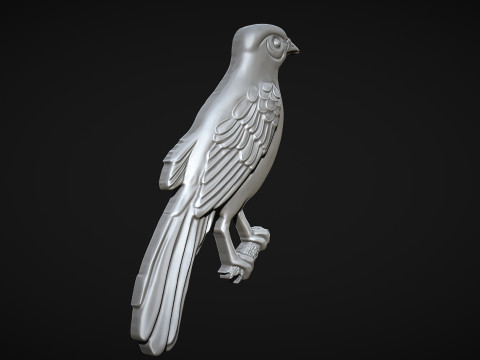 Bird on the branch 3D Print Model