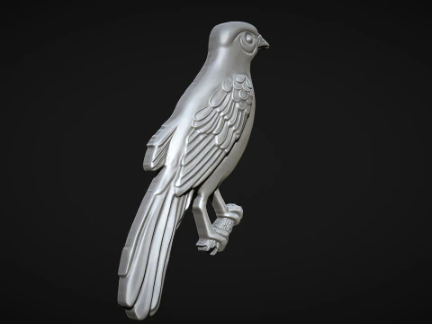Bird on the branch 3D Print Model