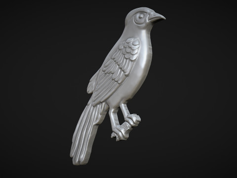 Bird on the branch 3D Print Model