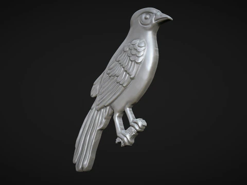 Bird on the branch 3D Print Model
