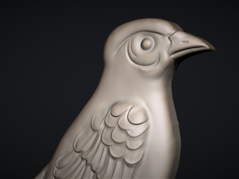 Bird on the branch 3D Print Model