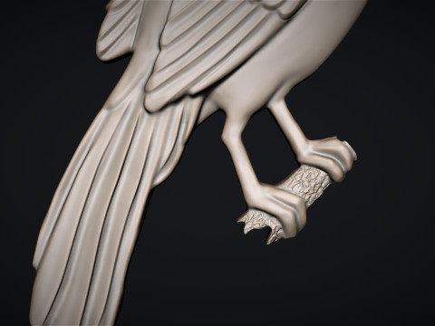 Bird on the branch 3D Print Model