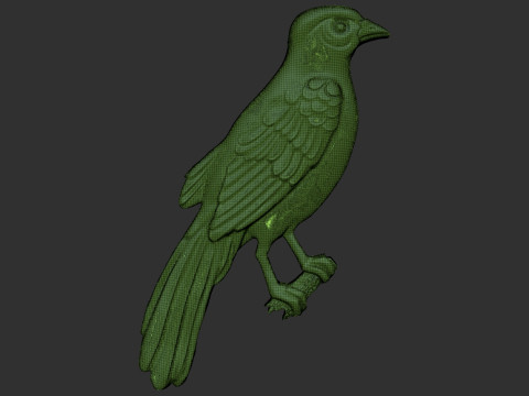 Bird on the branch 3D Print Model