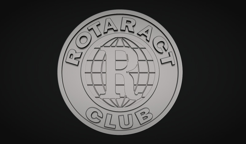 Rotaract Club Logo 3D-printmodel .c4d .max .obj .3ds .fbx .stl .blend 