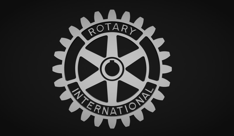 Rotary International Logo 3D Print Model .c4d .max .obj .3ds .fbx .stl .blend 