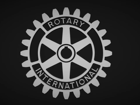 Rotary International Logo 3D Print Model