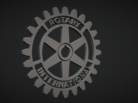 Rotary International Logo 3D Print Model