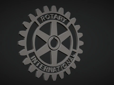 Rotary International Logo 3D Print Model
