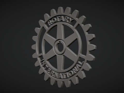 Rotary International Logo 3D Print Model