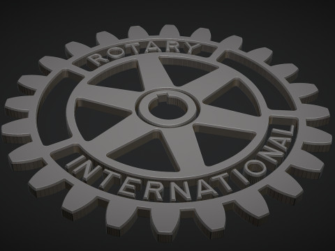 Rotary International Logo 3D Print Model