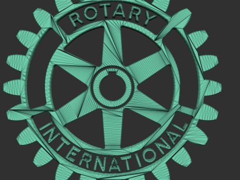 Rotary International Logo 3D Print Model