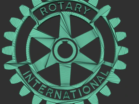 Rotary International Logo 3D Print Model