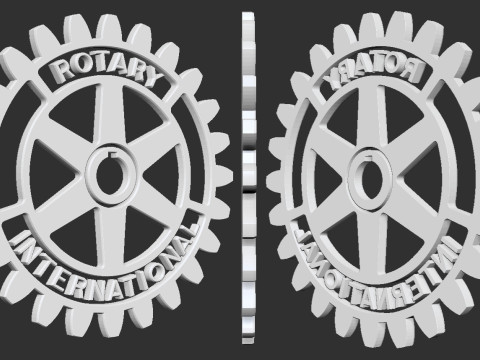 Rotary International Logo 3D Print Model