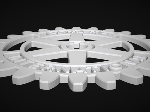 Rotary International Logo 3D Print Model