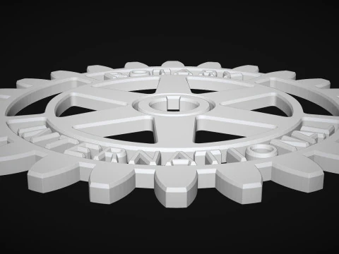 Rotary International Logo 3D Print Model