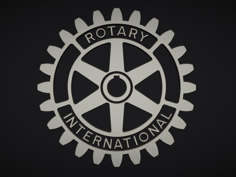 Rotary International Logo 3D Print Model