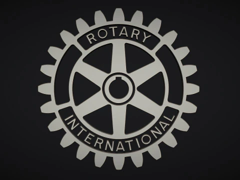 Rotary International Logo 3D Print Model