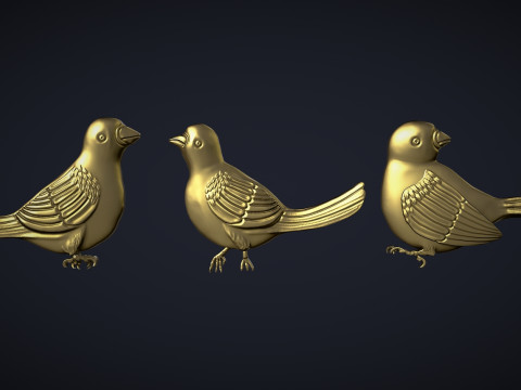 Three birds 3D Принт Модель