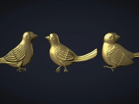 Three birds 3D Print Model