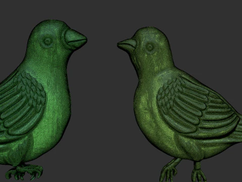 Three birds 3D Print Model