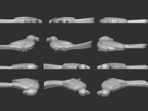 Three birds 3D Print Model