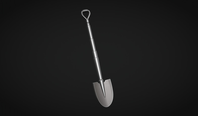Shovel 3D Model .c4d .max .obj .3ds .fbx .stl .blend 