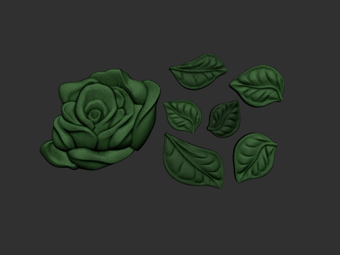 Rose Bas Relief 3D-printmodel