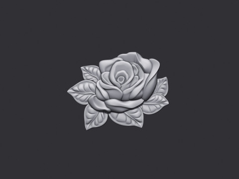 Rose Bas Relief 3D-printmodel