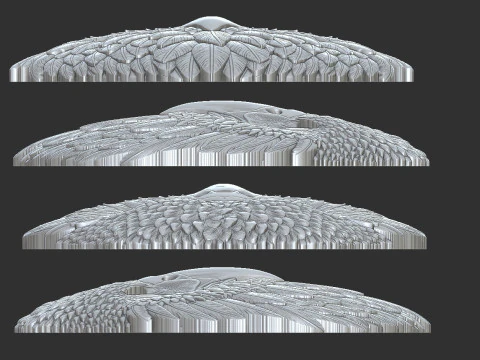 Eagle Head Bas Relief 3D Print Model